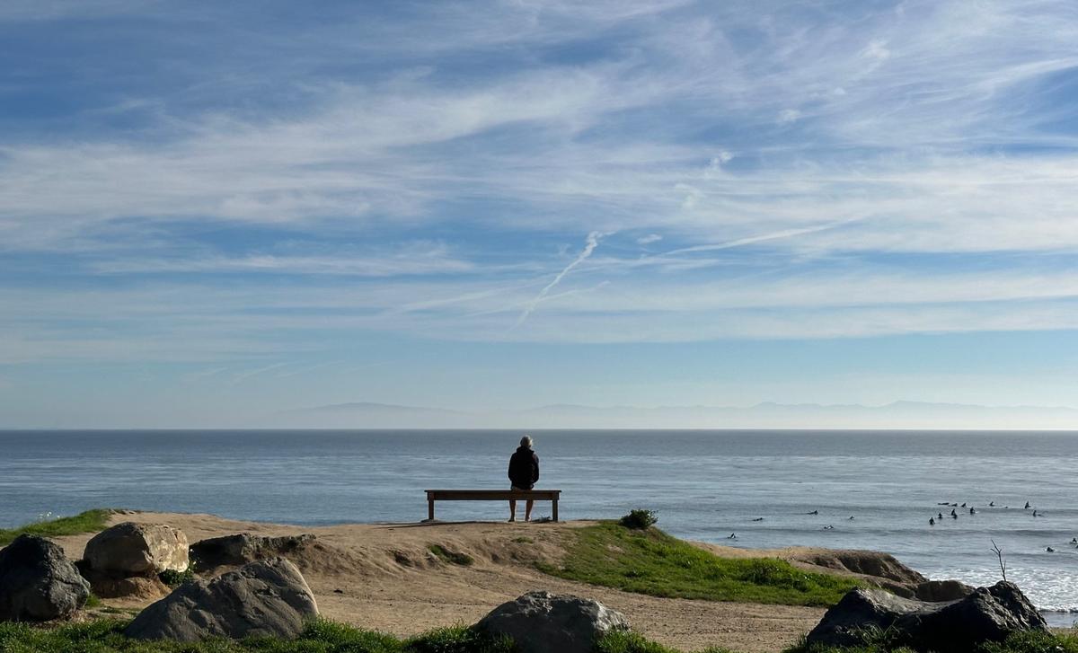 The view from the bluff at Pleasure Point — Santa Cruz, California